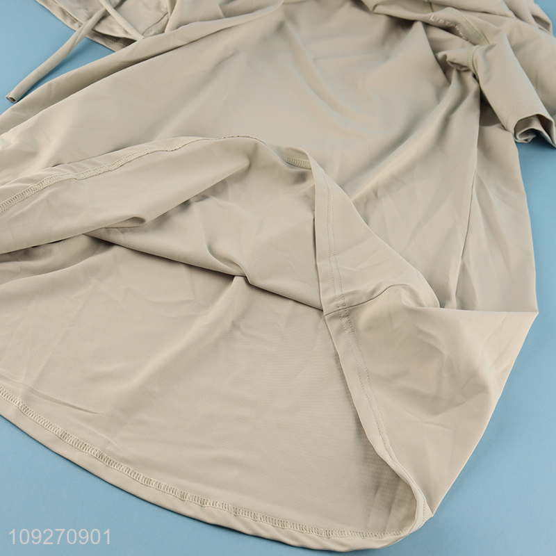 Factory Wholesale Summer Slimming Shaping Hooded Top Short Sleeves