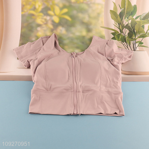 Good price shockproof adjustable women sports yoga bra top for sale