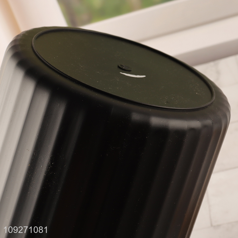 China factory black household plastic waste bin trash can