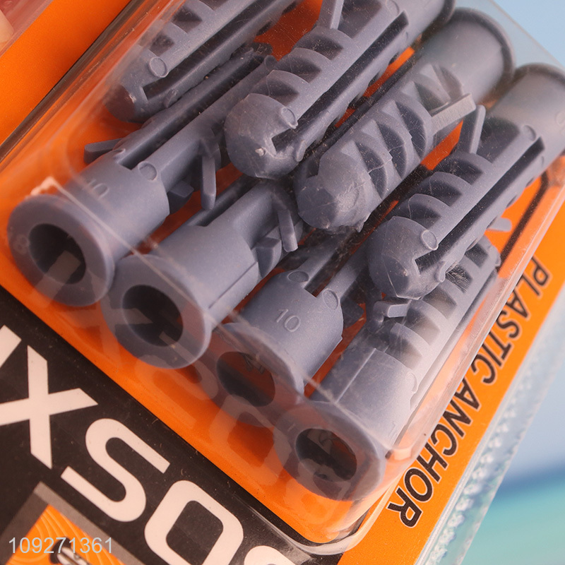 Top products 8pcs plastic expansion tube anchors for hardware