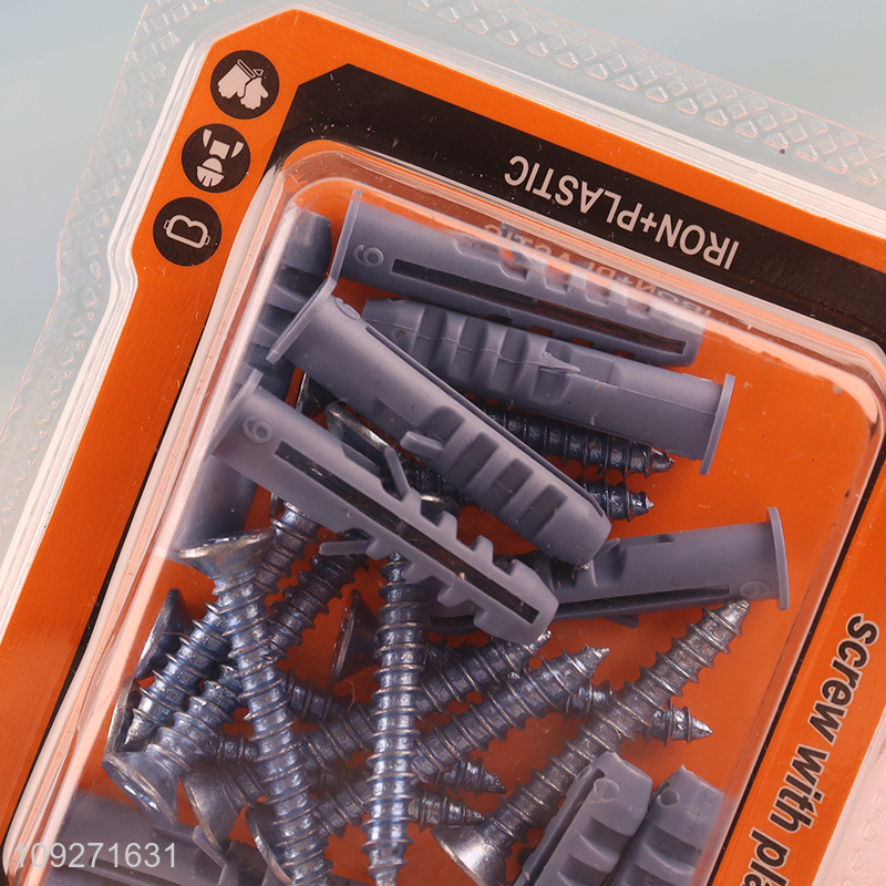 Hot items hardware accessories iron screw with plastic tube