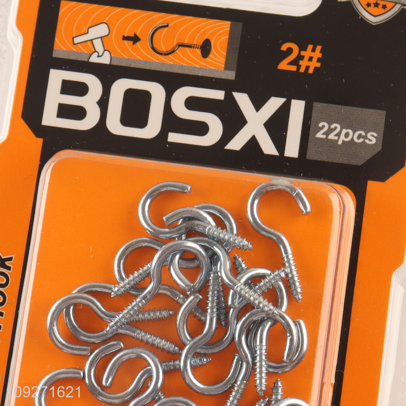 Good price 22pcs metal self-tapping screws hooks light hook