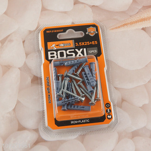 Latest products hardware accessories iron screw with plastic tube