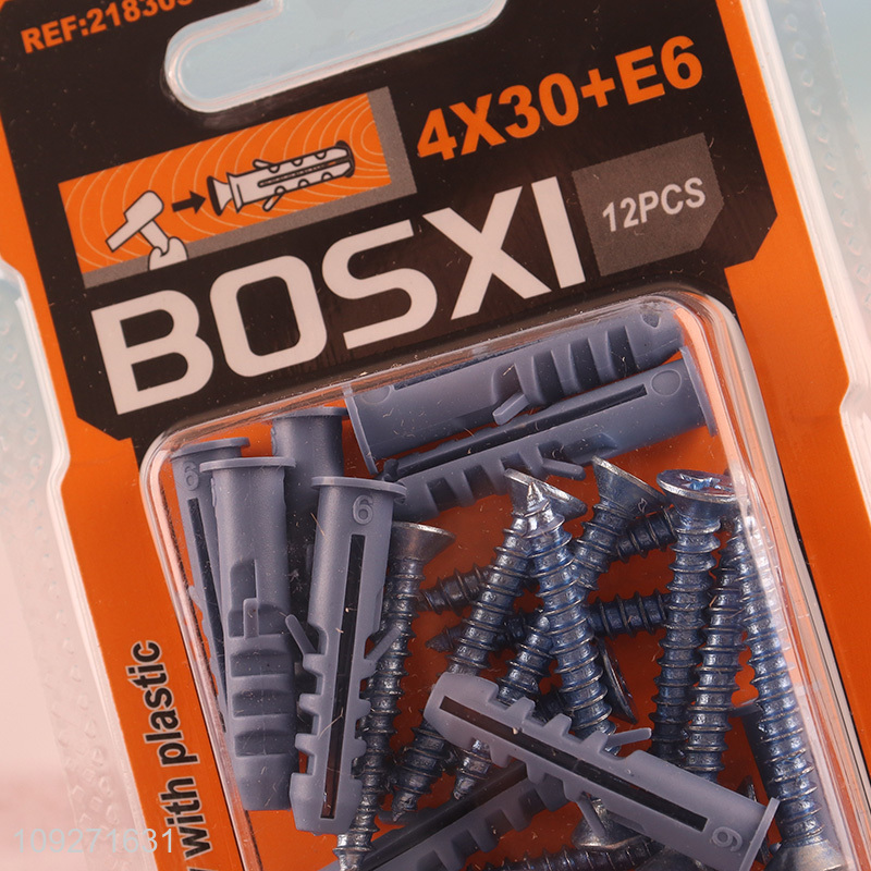 Hot items hardware accessories iron screw with plastic tube