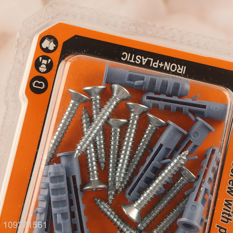 Latest products hardware accessories iron screw with plastic tube