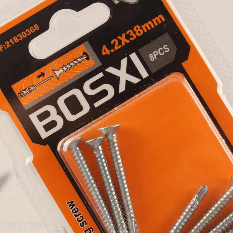 Yiwu market 8pcs woodworking construction site iron nail drilling screw