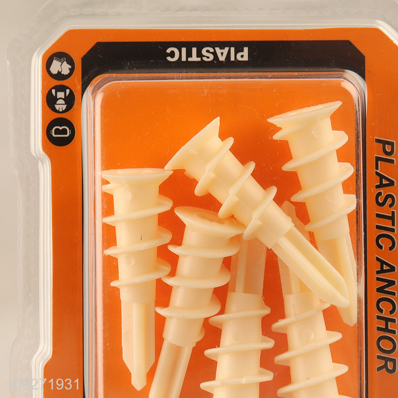 Factoy supply 6pcs plastic wall anchor for hardware accessories