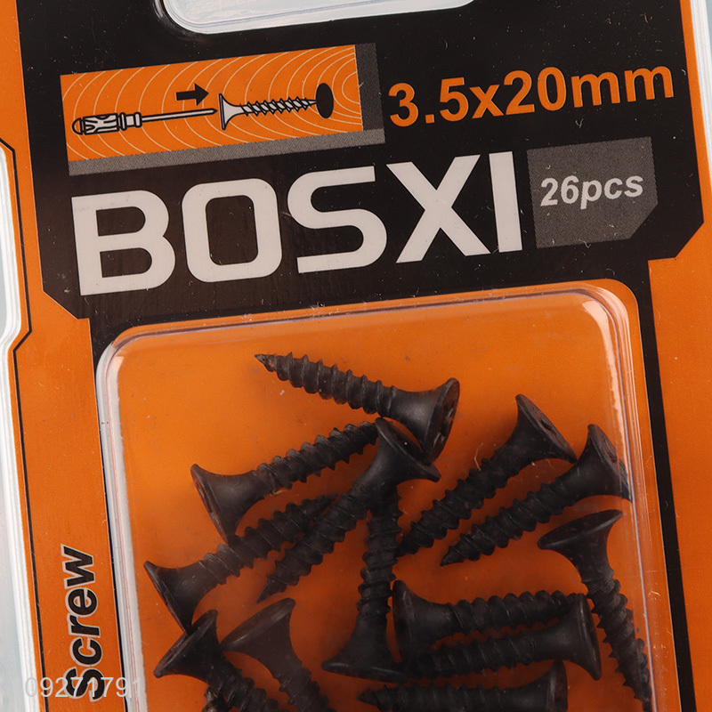 Best selling 26pcs 3.5*20mm drywall screw self-tapping screws
