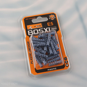 Best sale 30pcs plastic wall anchor and screw set