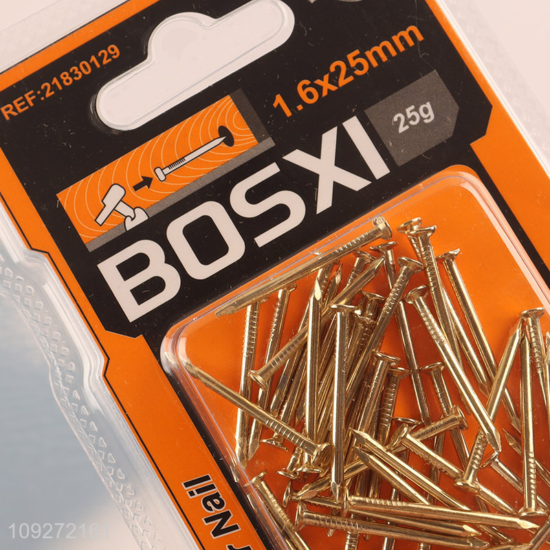 Yiwu market 1.6*25mm self-tapping screws copper nail set