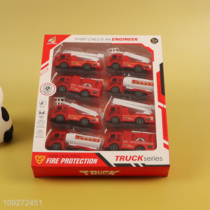 Latest products fire fighting truck children's toy pull back car set