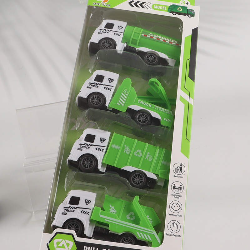 China supplier 4pcs diy children's toy pull back car set for sale