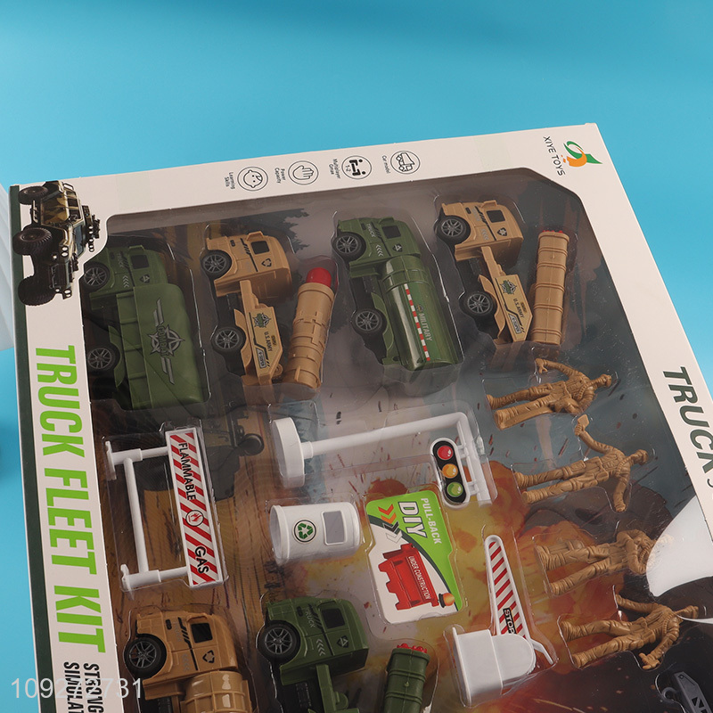 Top selling military series children pull back car toy set