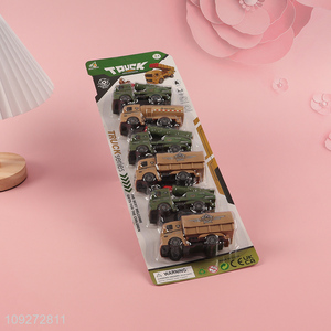 Low price military series children pull back car toy set