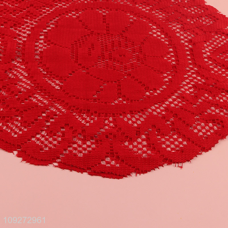 New product red 2pcs tabletop decor dinner mat place mat