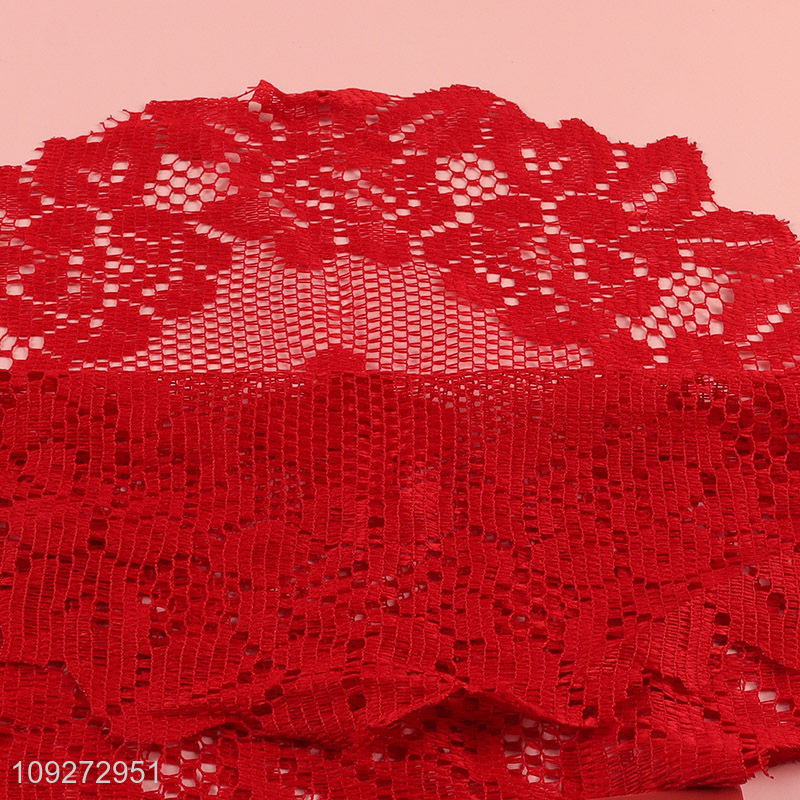 Yiwu market red hollow dinner mat place mat for sale