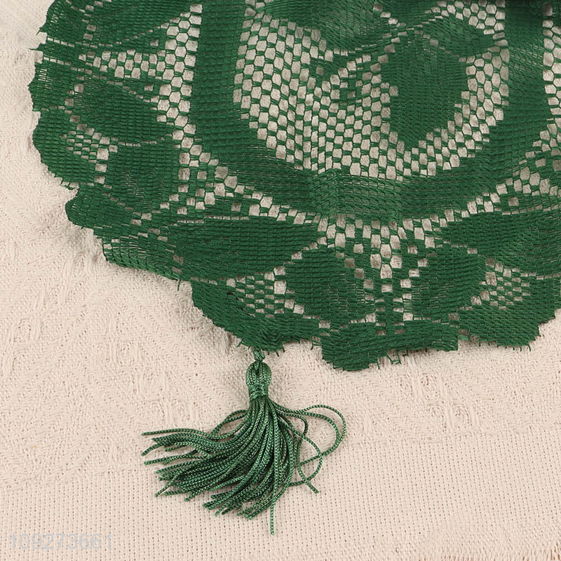 Low price green restaurant table runner table decoration table flags