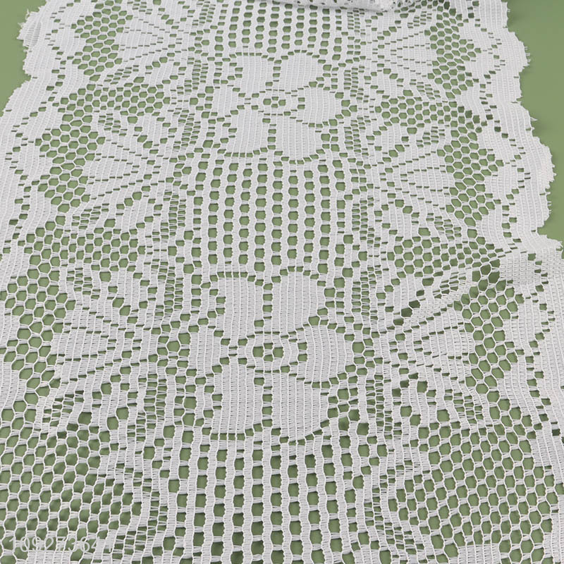 Top quality white polyester table runner table decoration table flags