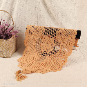 Best price golden polyester table runner table decoration table flags