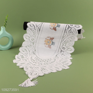Yiwu market white table runner table decoration table flags