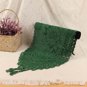 Best quality green polyester table runner table decoration table flags