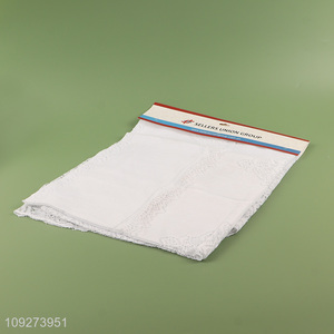 Yiwu market polyester hollow table cloth table decoration