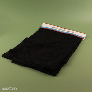 Top quality black polyester hollow window curtain for home decor