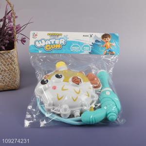 Yiwu market cartoon kids backpack water gun toy