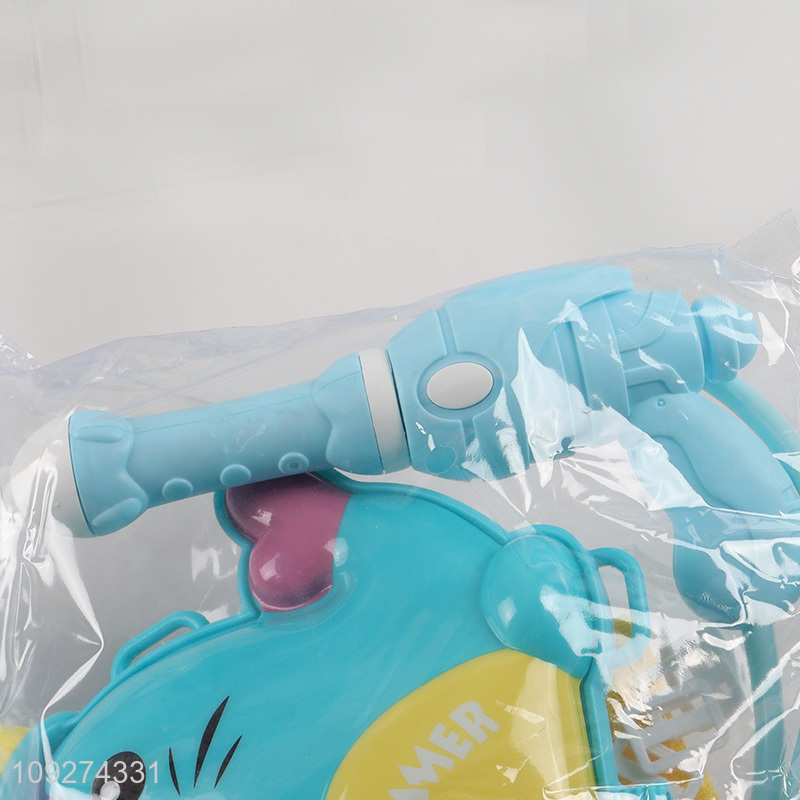 Yiwu market cartoon kids backpack water gun toy shooting games