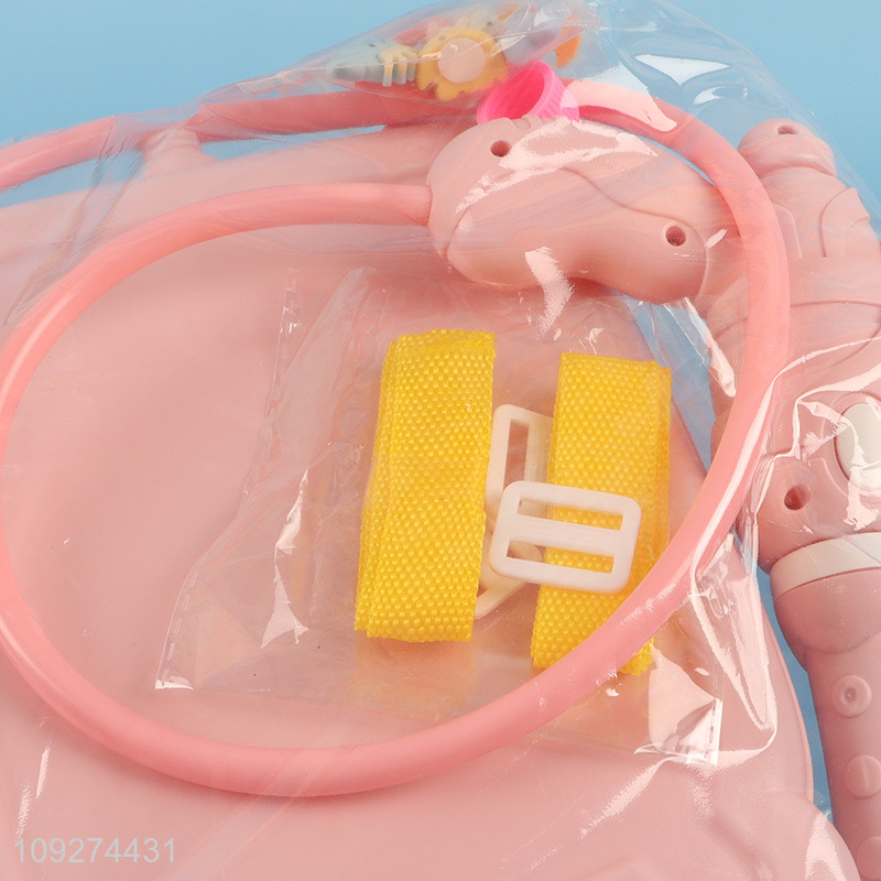 New arrival pink diy kids backpack water gun toy