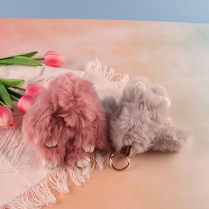 Top selling cartoon plush pendant keychain key rings