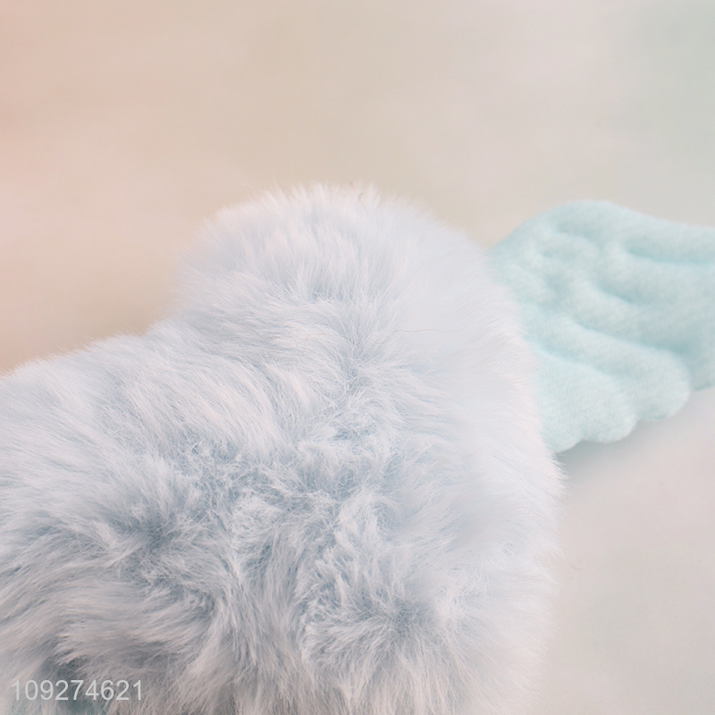 Good selling heart shape plush keychain key rings