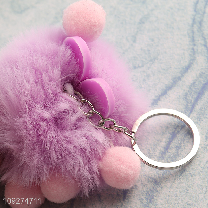 Good quality plush monster keychain key rings for gifts