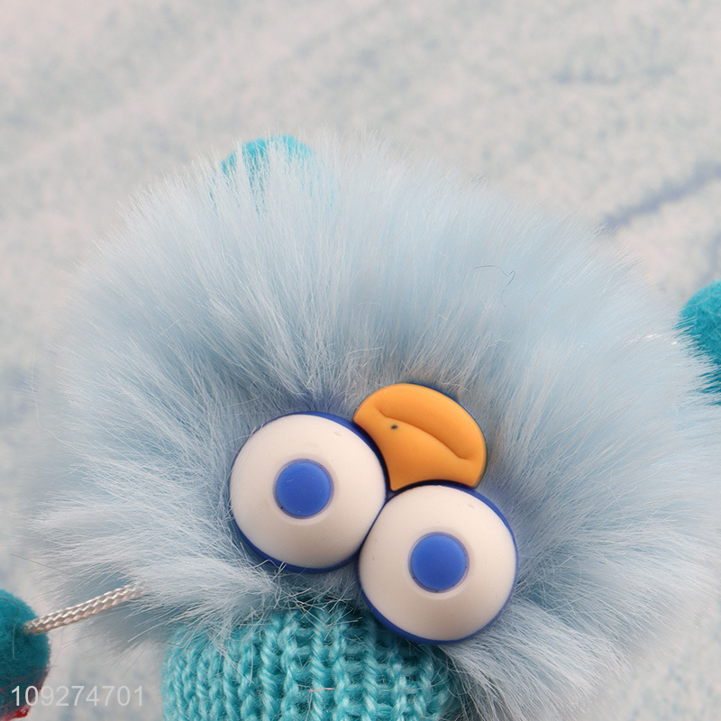 China factory multicolor plush monster keychain key rings