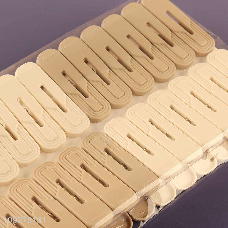 New product 24pcs plastic clothes clips clothes pegs set