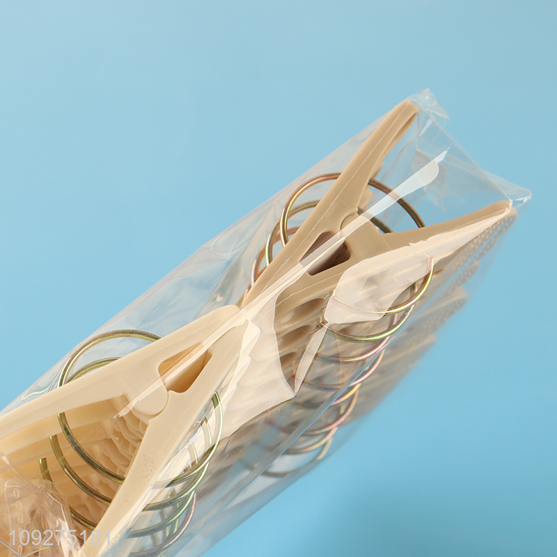 Low price 16pcs plastic clothes clips clothes pegs set