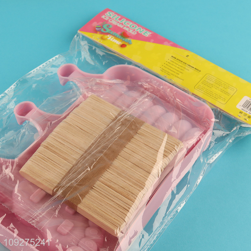 Hot selling silicone kitchen ice pop mold popsicle mold