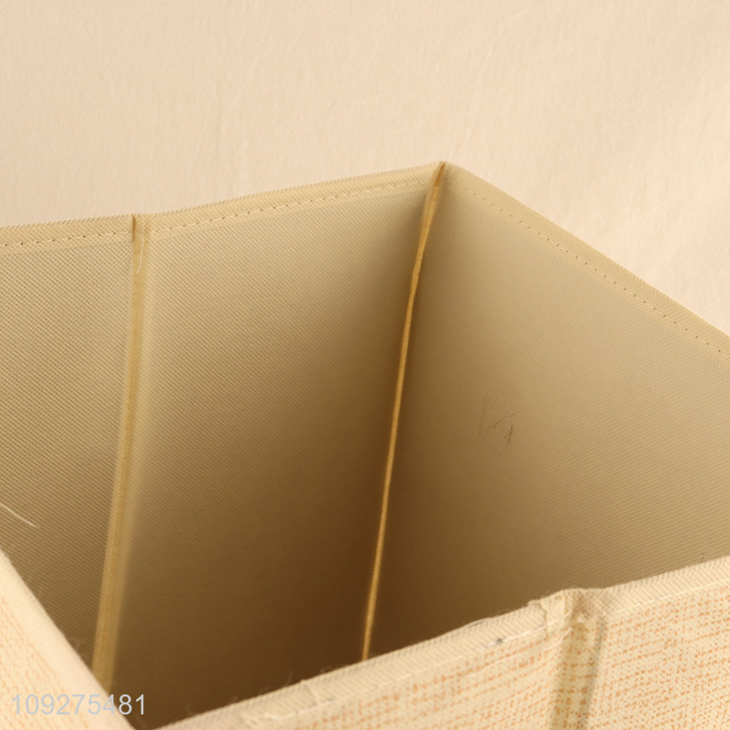 Factory supply non-woven fabric storage basket with handle