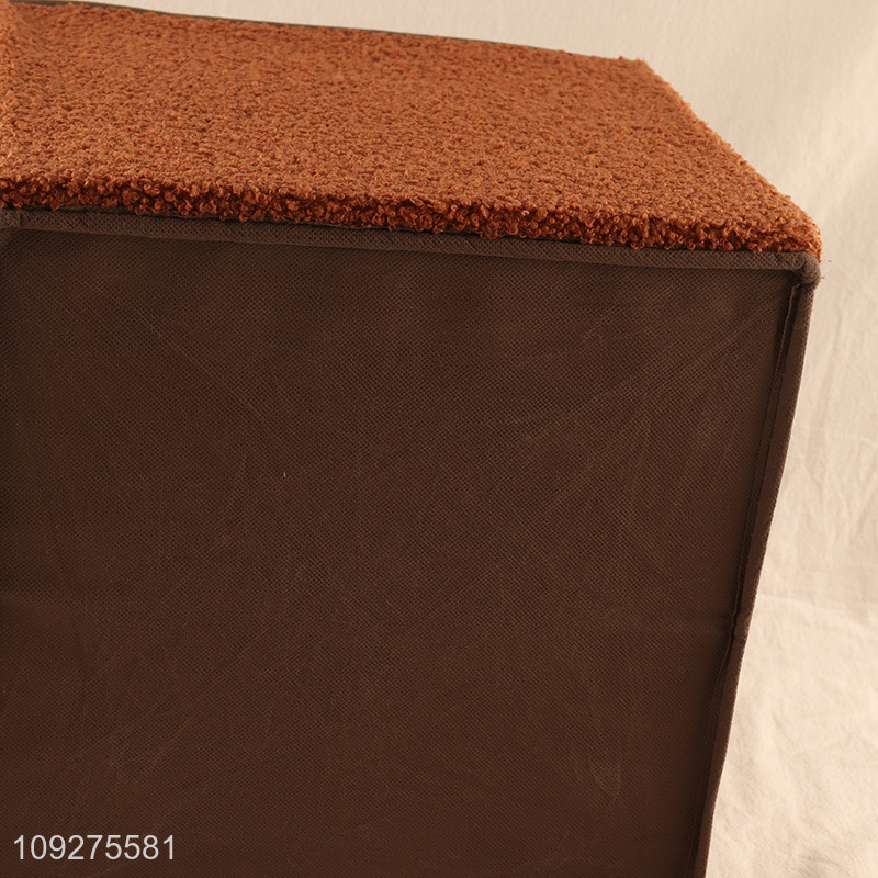 Hot items home non-woven fabric storage basket with handle