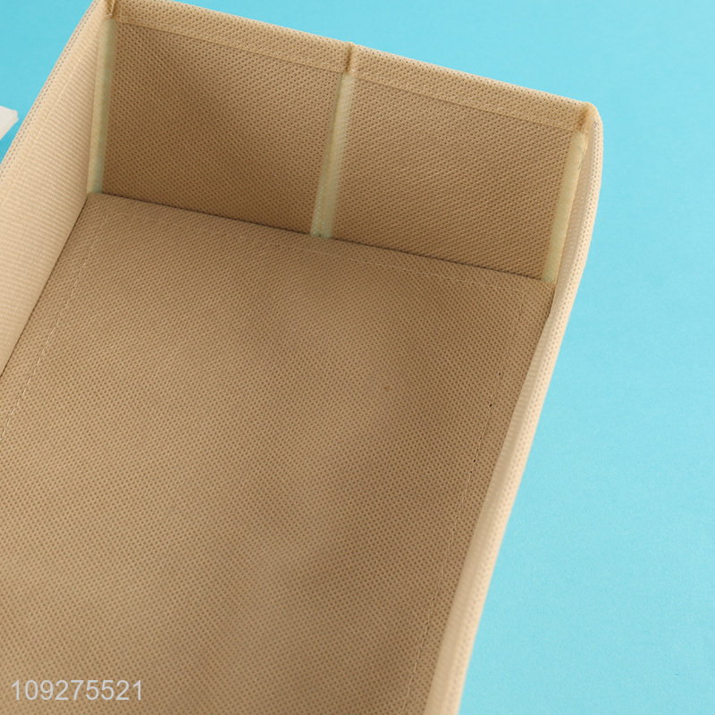 Online wholesale rectangle non-woven fabric storage basket