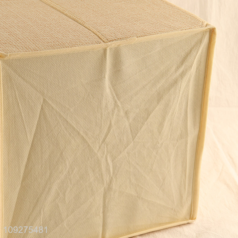 Factory supply non-woven fabric storage basket with handle