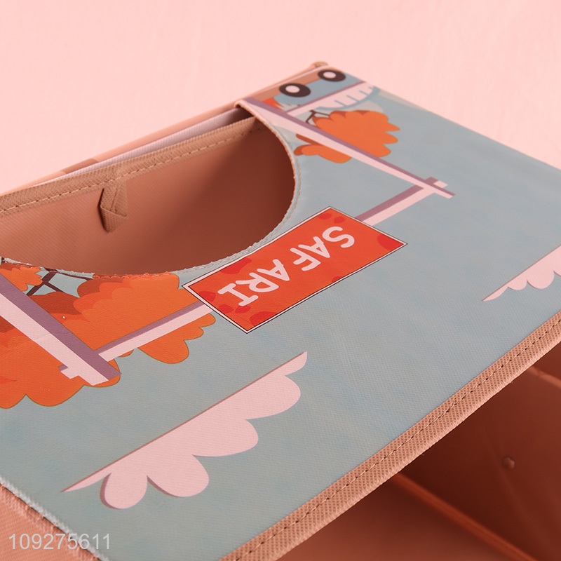 Hot products cartoon printed non-woven fabric storage basket