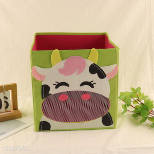 Top sale cartoon cow non-woven fabric storage basket
