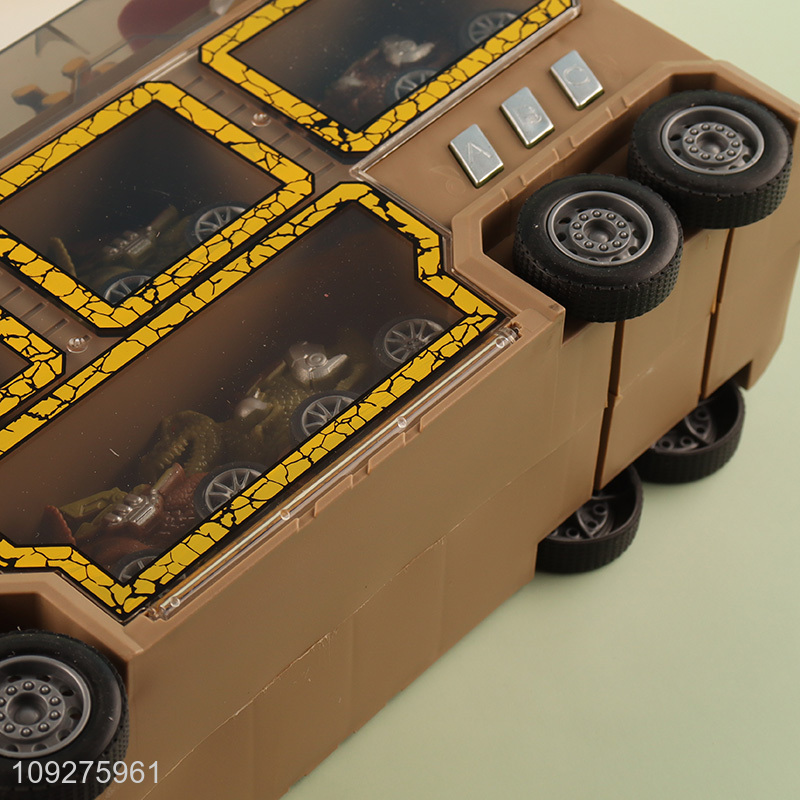 Top products dinosaur truck transport kit with lights&music