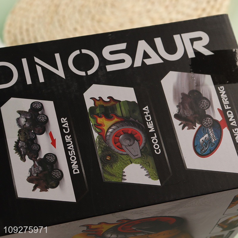 Factory Supply Kids Press Ejection Dinosaur Car Toys