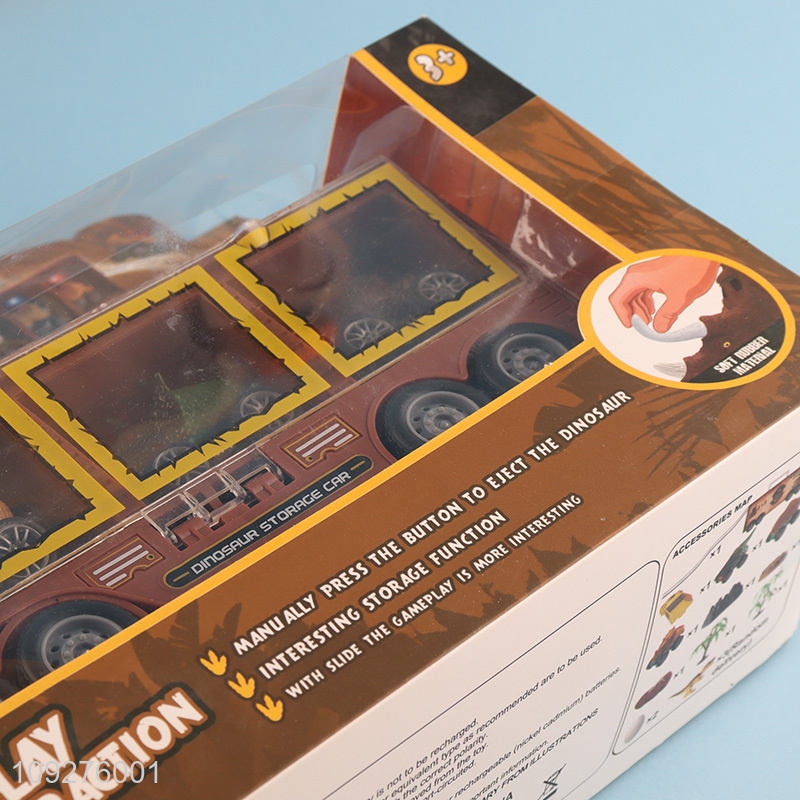 Hot products dinosaur truck transport kit with lights&music