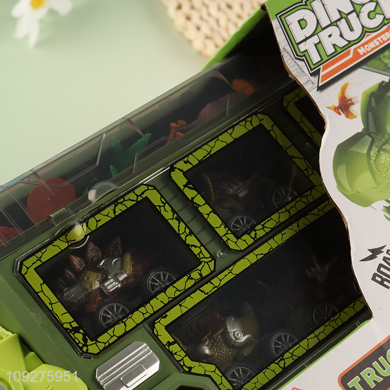 Good selling dinosaur series car storage toy with lights&music