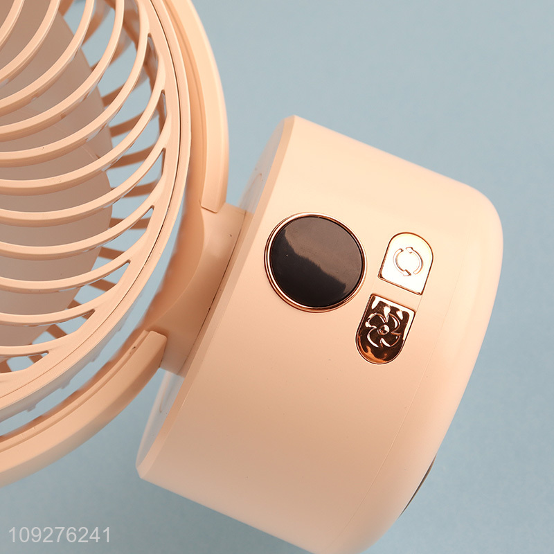 Factory price portable automatic shaking head camping fan