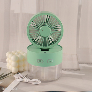 Factory price household rechargeable humidifier fan for sale