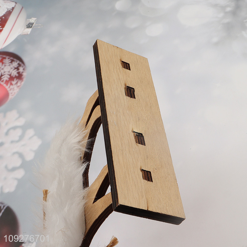 Low price desktop decor wooden christmas ornament decoration